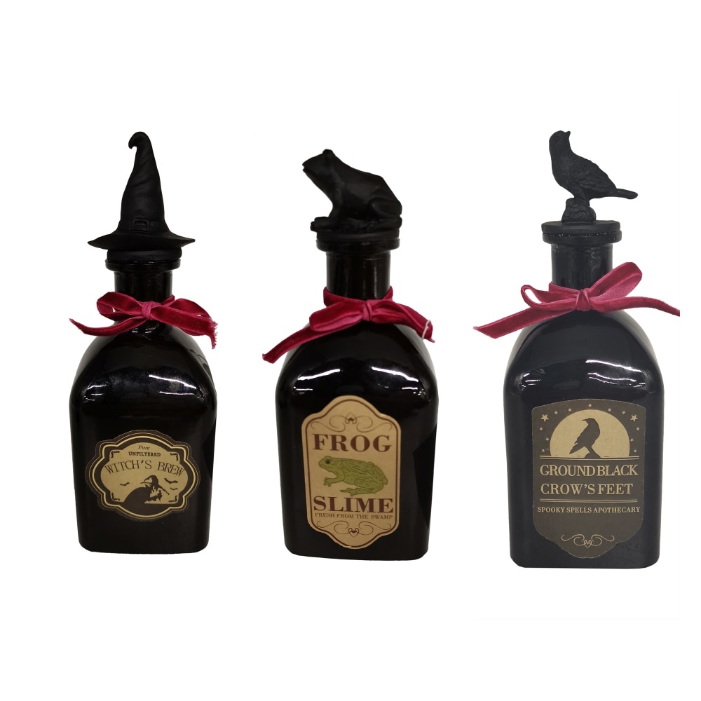 slide 1 of 1, Holiday Home Halloween Potion Bottles - Assorted, 7 in