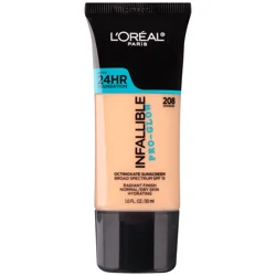 L'Oréal Infallible Pro-Glow Octinoxate Sunscreen Broad Spectrum SPF 15 - 208 Sun Beige