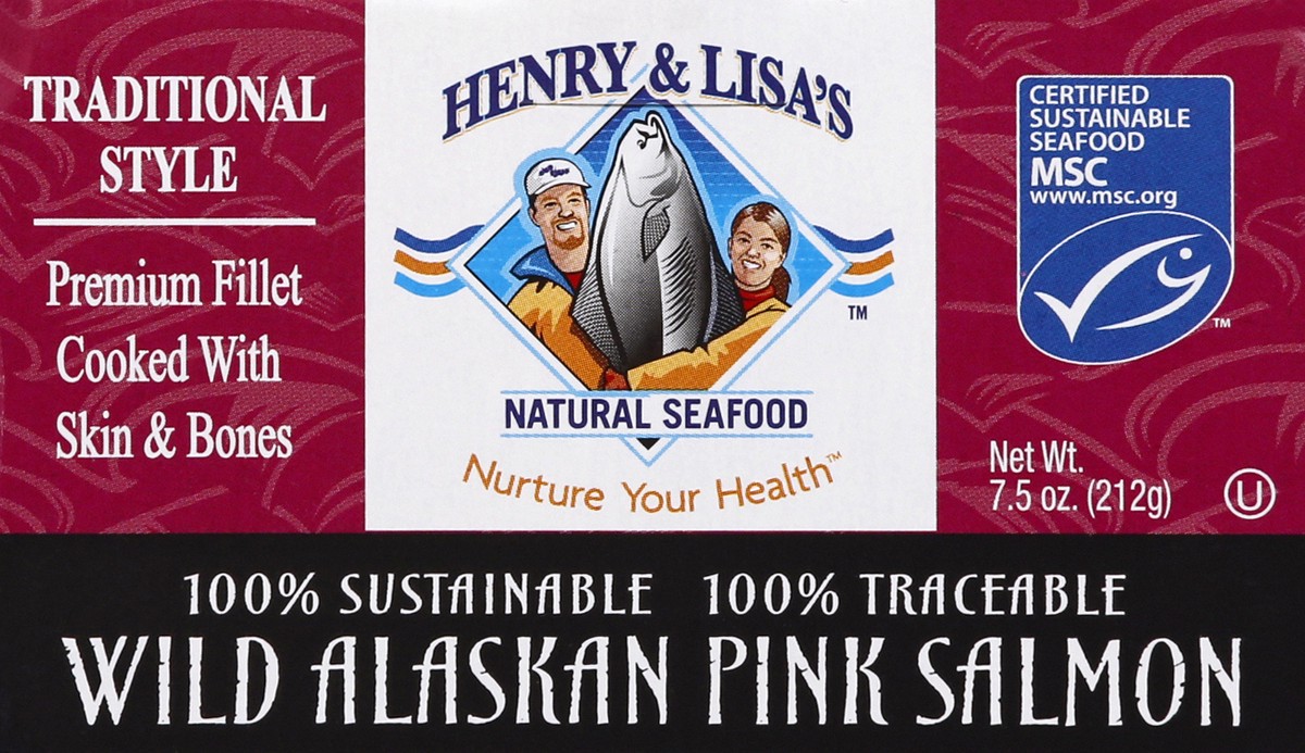 slide 13 of 13, Henry & Lisa's Wild Alaskan Pink Salmon, 7.5 oz