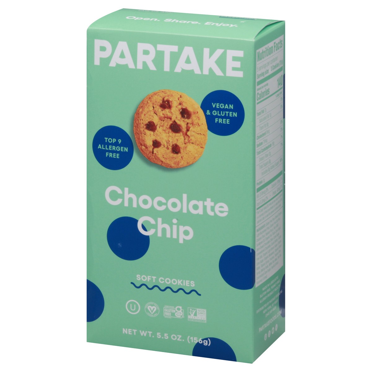 slide 7 of 9, Partake Soft Chocolate Chip Cookies 5.5 oz, 5.5 oz