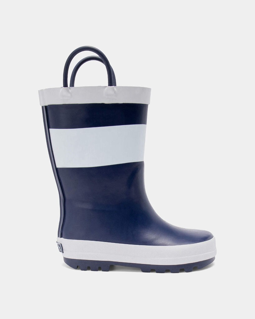 slide 5 of 6, Carter's Carters Toddler Boy Striped Rain Boots - Navy/White Navy/White 12, 1 ct