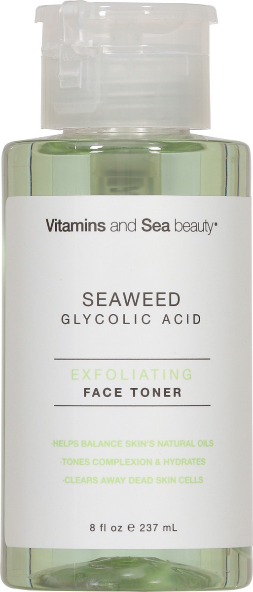 slide 13 of 13, Vitamins and Sea Beauty Exfoliating Seaweed Glycolic Acid Face Toner 8 fl oz, 8 fl oz