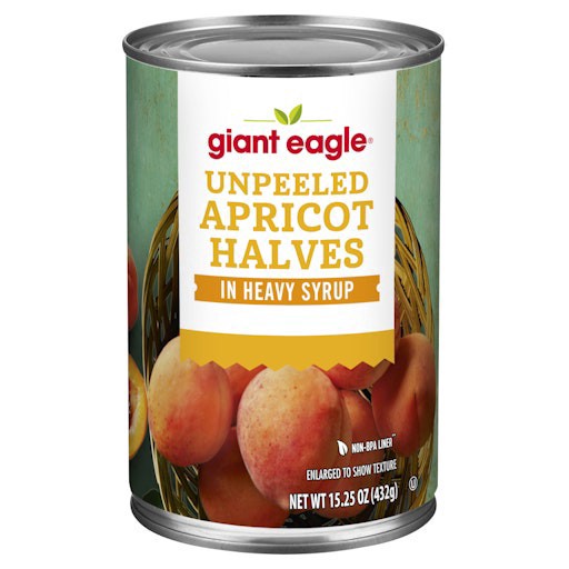 slide 1 of 1, Giant Eagle Unpeeled Apricot Halves, 15.25 oz