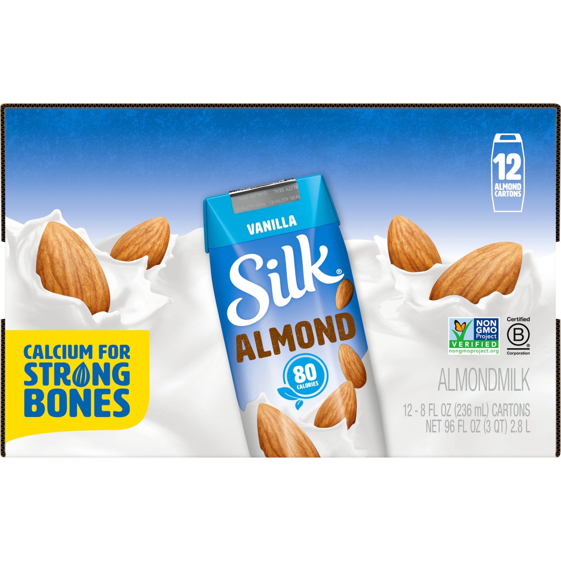 slide 2 of 8, Silk Almondmilk Vanilla - 12-8 Fl. Oz., 8 fl oz