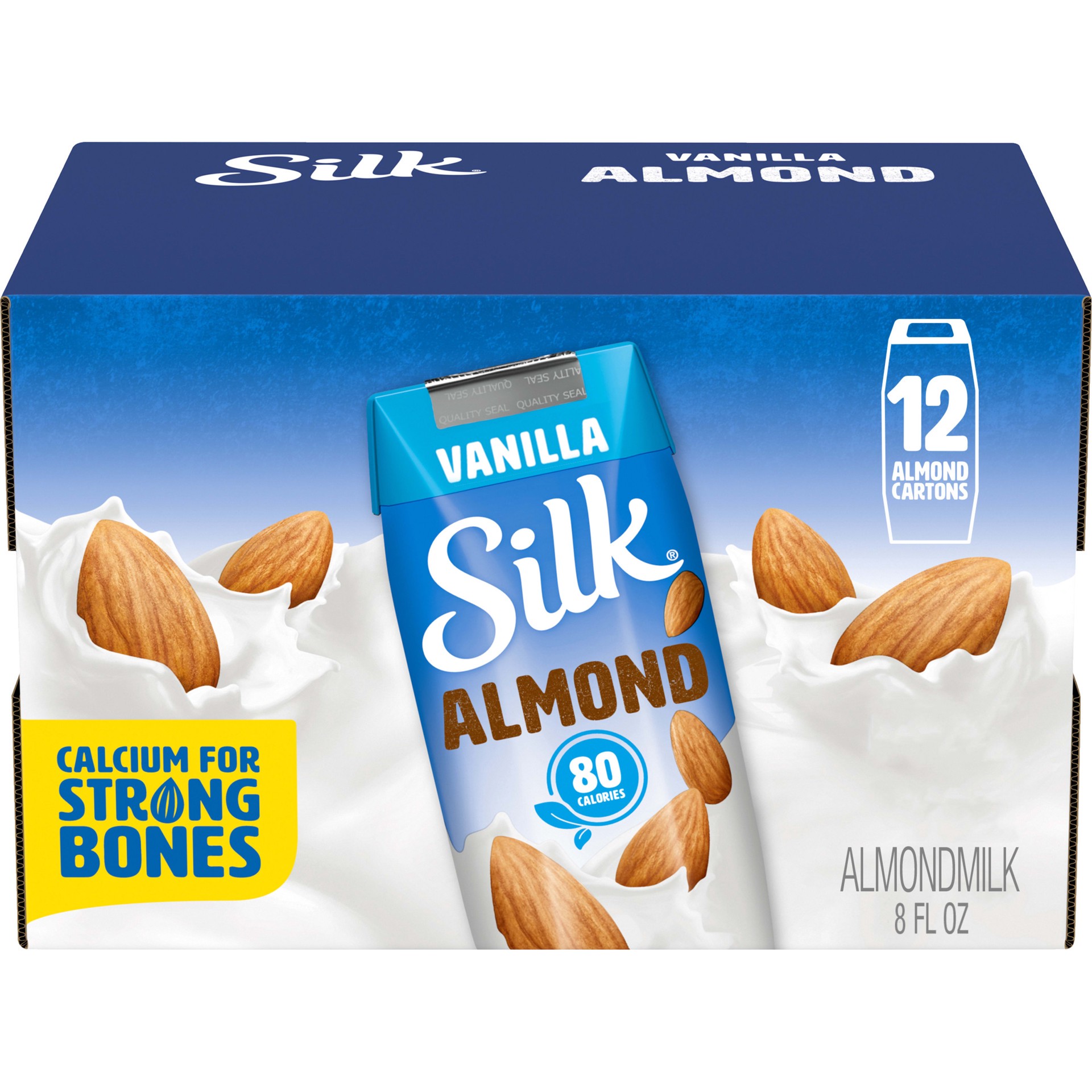 slide 1 of 8, Silk Almondmilk Vanilla - 12-8 Fl. Oz., 8 fl oz