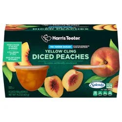Harris Teeter Fruit Cups - Diced Peaches - No Sugar Added - 15.2 oz