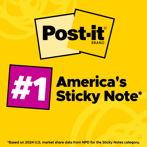 slide 5 of 10, Post-it Super Sticky Notes, Miami, Lined Pads, 6 ct; 4 in x 4 in
