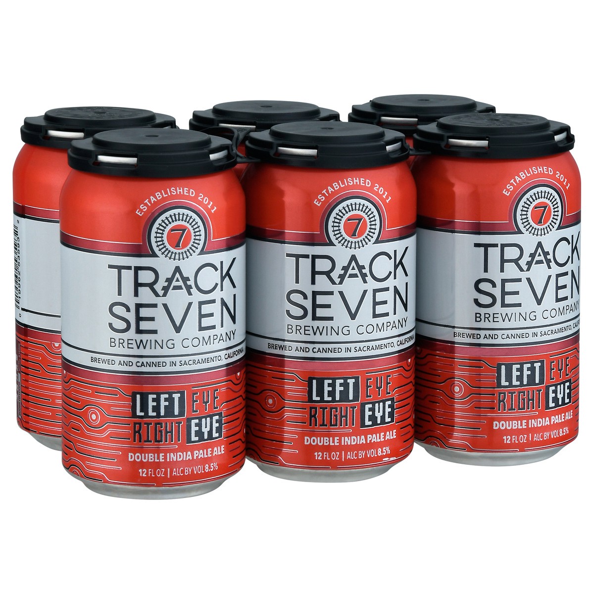 slide 7 of 11, Track Seven Brewing Company Left Eye Right Eye Double India Pale Ale 6-12 fl oz Cans, 6 ct