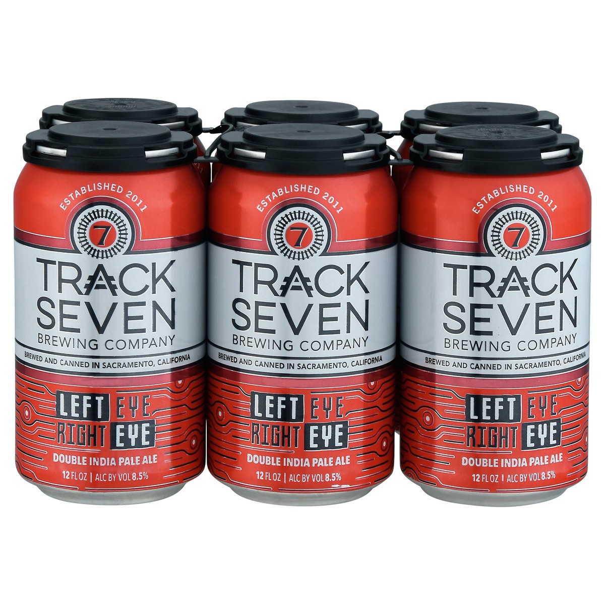 slide 9 of 11, Track Seven Brewing Company Left Eye Right Eye Double India Pale Ale 6-12 fl oz Cans, 6 ct