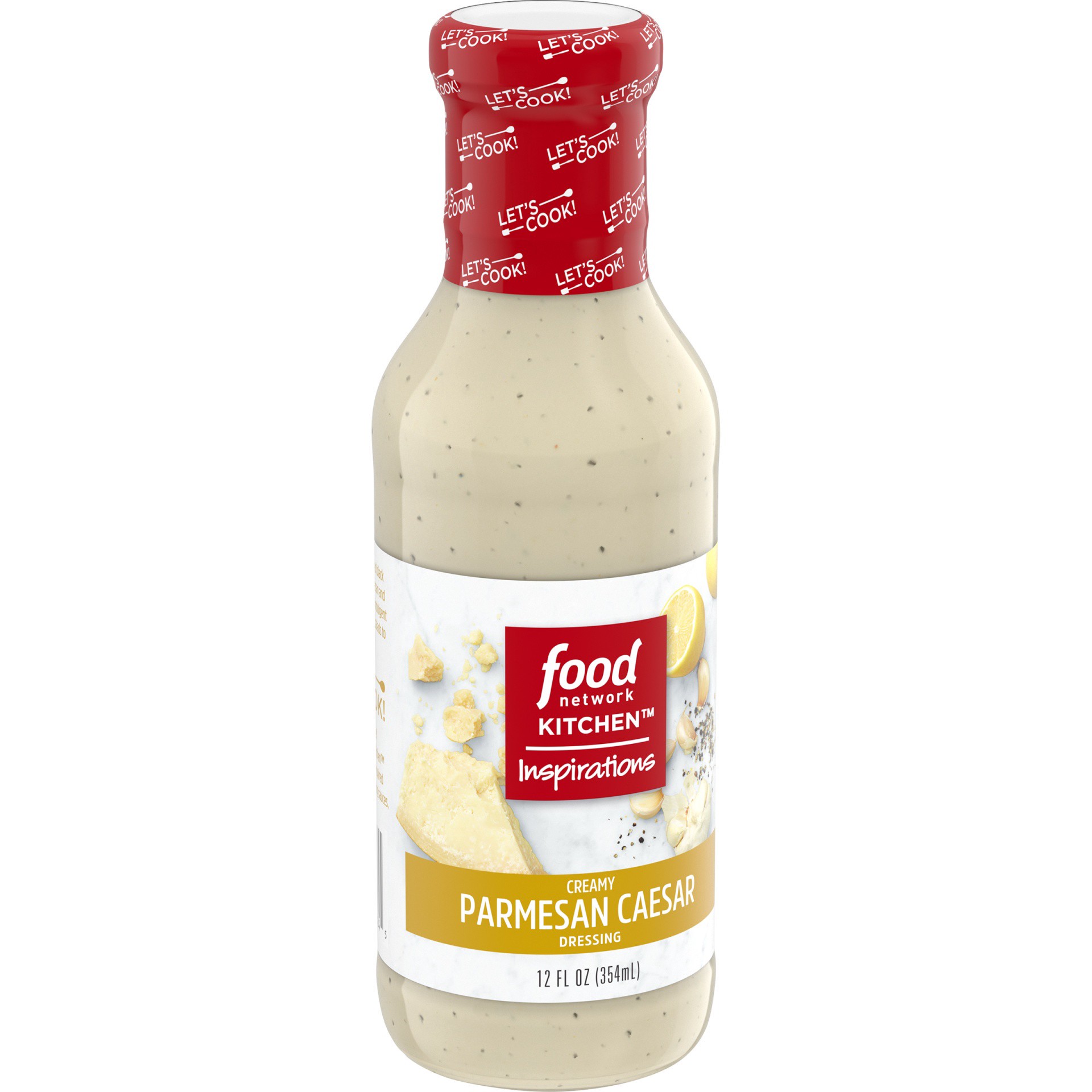 slide 6 of 11, Food Network Kitchen Inspirations Creamy Parmesan Caesar Dressing, 12 fl oz Bottle, 12 fl oz