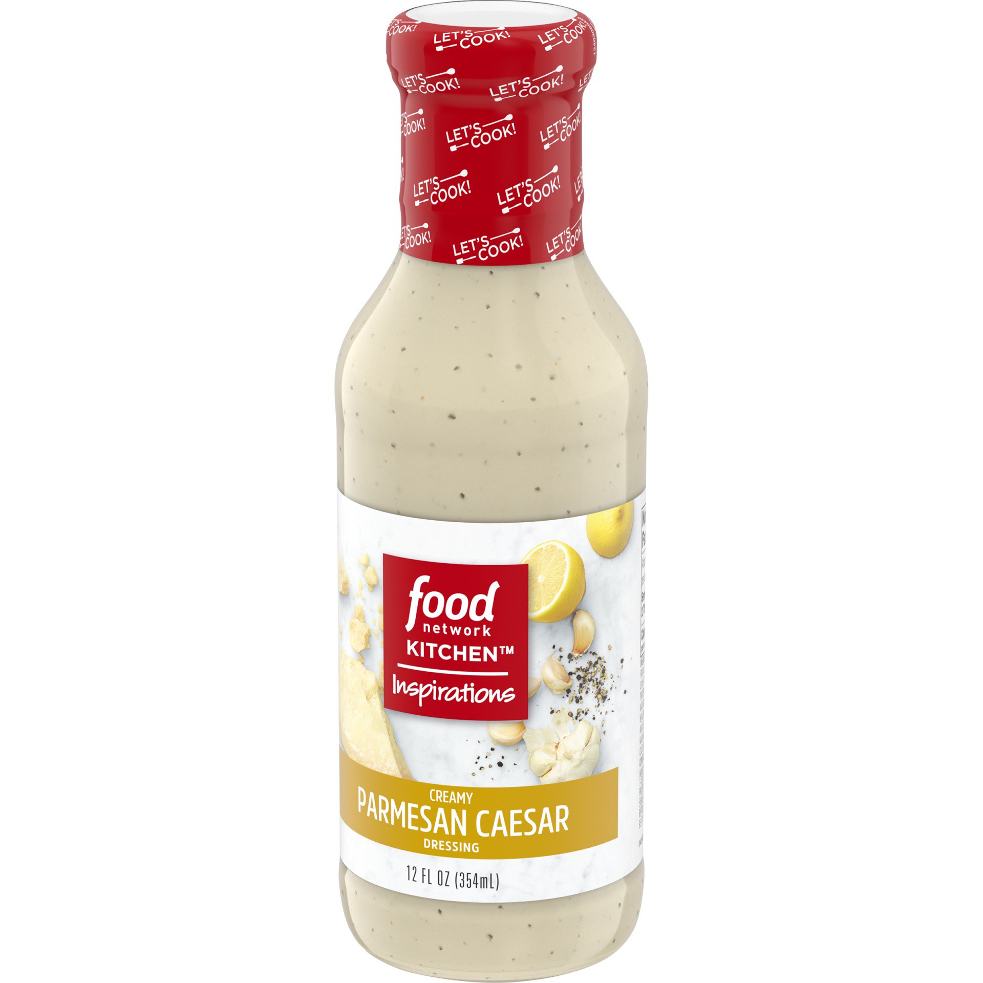 slide 3 of 11, Food Network Kitchen Inspirations Creamy Parmesan Caesar Dressing, 12 fl oz Bottle, 12 fl oz