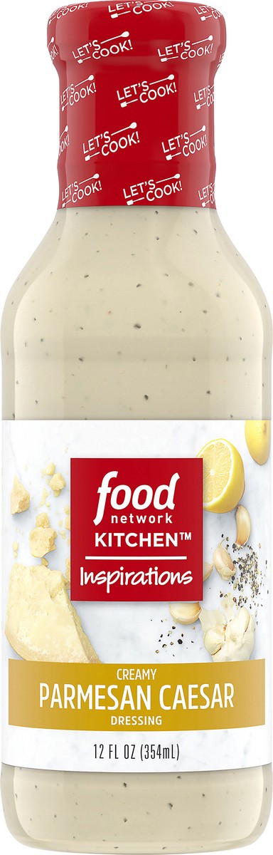 slide 1 of 11, Food Network Kitchen Inspirations Creamy Parmesan Caesar Dressing, 12 fl oz Bottle, 12 fl oz