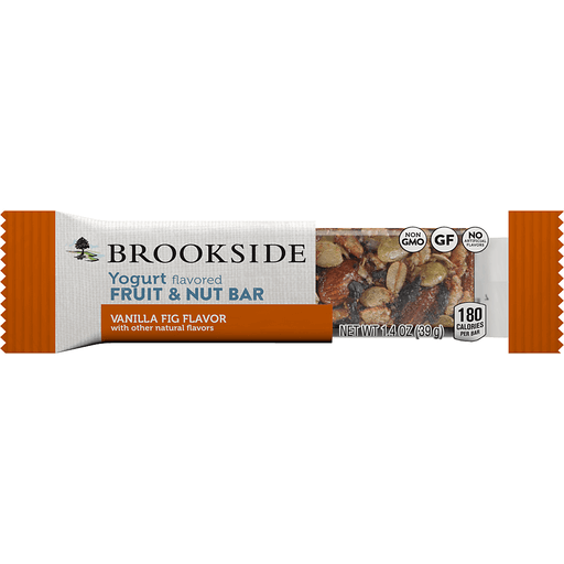 slide 1 of 1, Brookside Yogurt Flavored Fruit & Nut Bar, Vanilla Fig, 1.4 oz