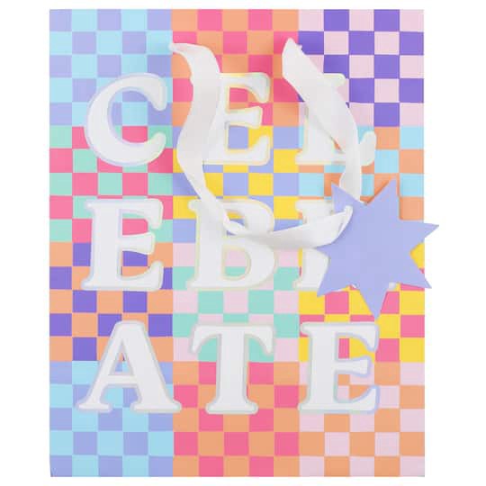 slide 1 of 2, 9.75" Celebrate Gift Bag By Celebrate It, 7.75 in x 9.75 in x 4 in