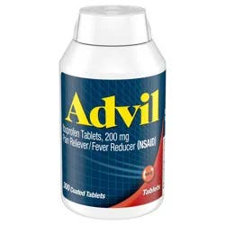 Advil Pain Reliever and Fever Reducer, Ibuprofen 200mg for Pain Relief - 300 Coated Tablets