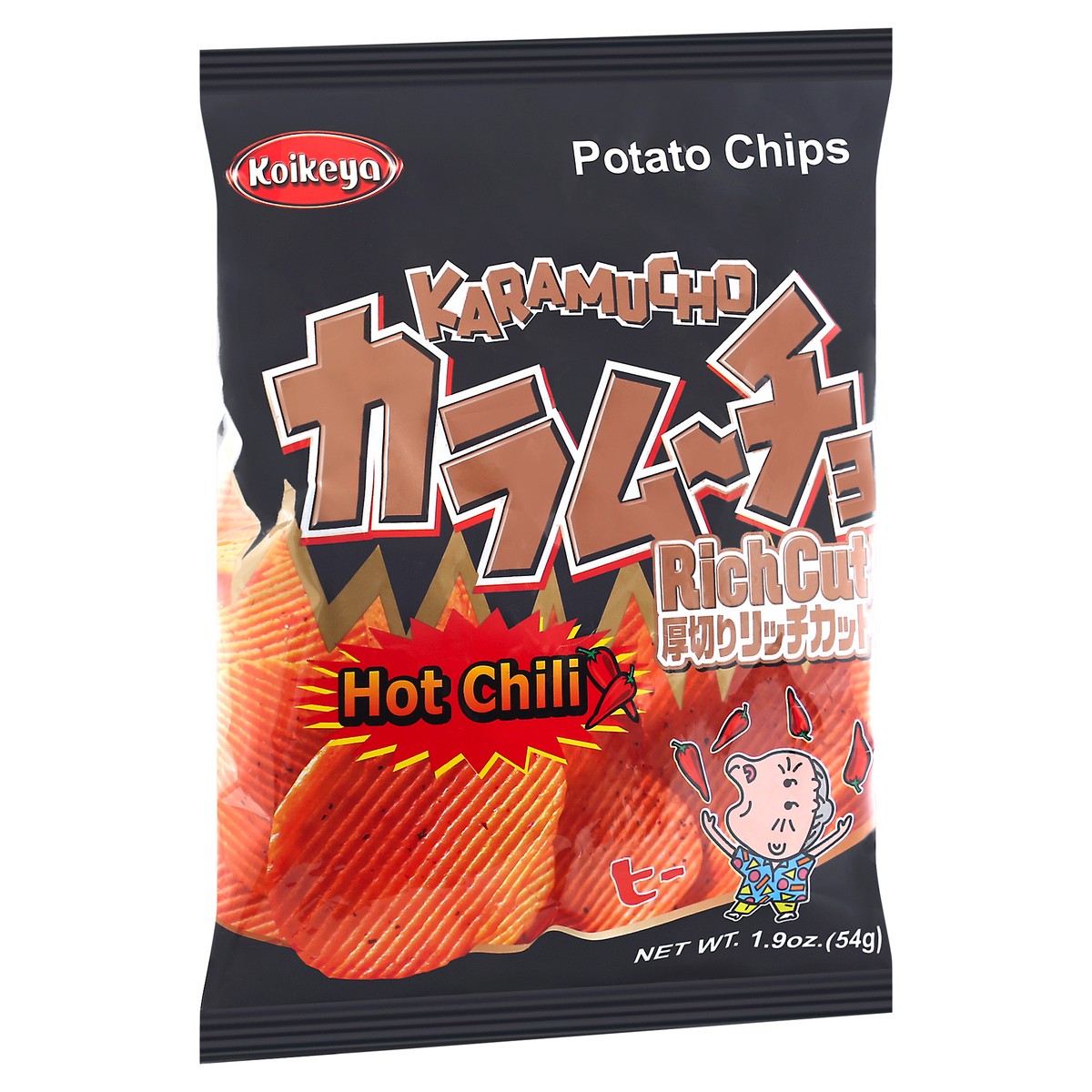 slide 8 of 13, Koikeya Karamucho Hot Chili Potato Chips 1.9 oz Bag, 1.9 oz