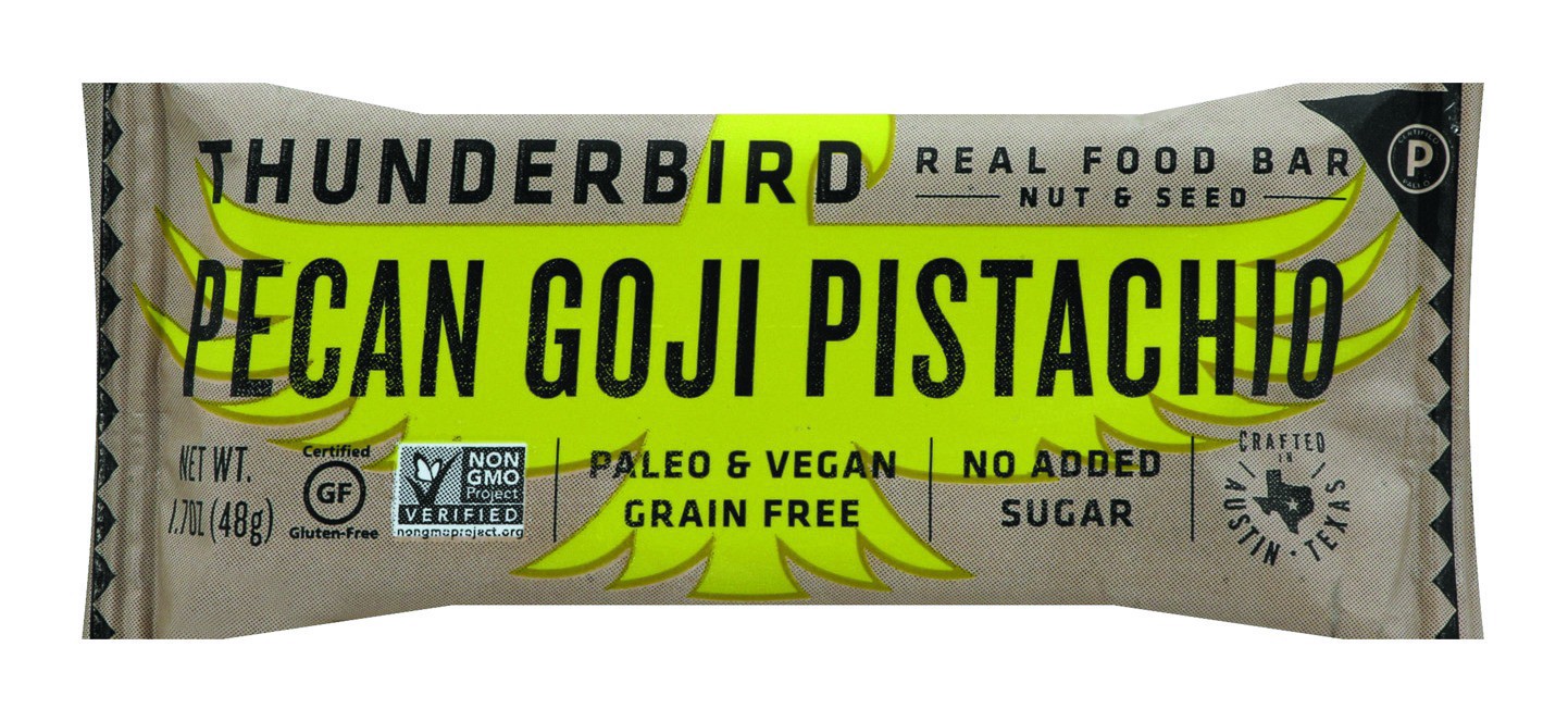 slide 1 of 1, Thunderbird Energetica Pecan Goji Pistachio Real Food Bar, 1.7 oz