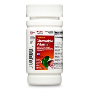 slide 1 of 1, CVS Health Children's Chewable Tablets In Animal Shapes, 60 ct