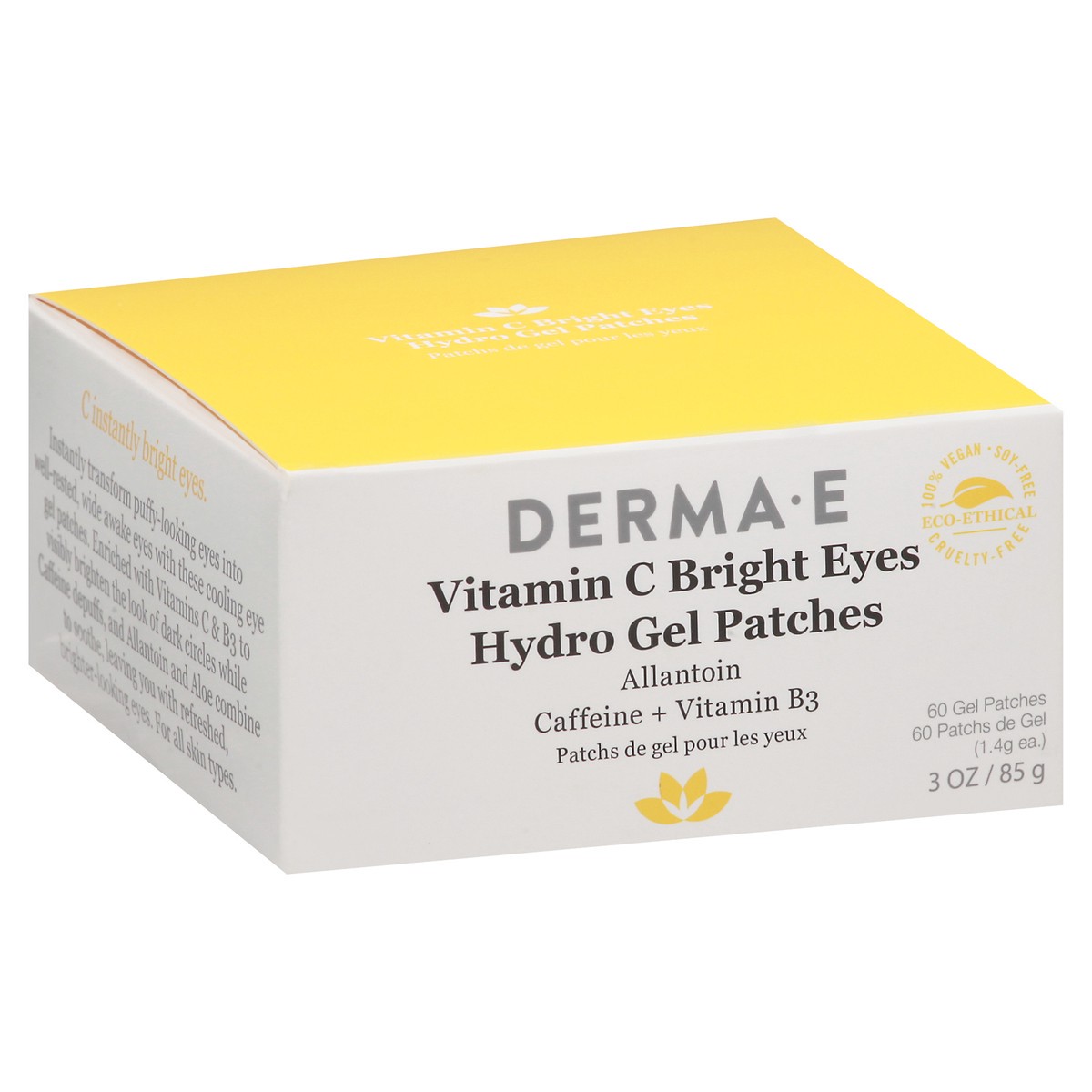 slide 2 of 9, Derma E Vitamin C Bright Eyes Hyrdro Gel Patches, 1 ct