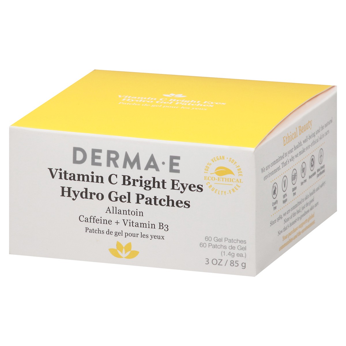 slide 8 of 9, Derma E Vitamin C Bright Eyes Hyrdro Gel Patches, 1 ct