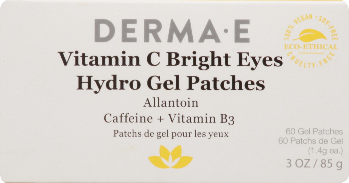 slide 3 of 9, Derma E Vitamin C Bright Eyes Hyrdro Gel Patches, 1 ct