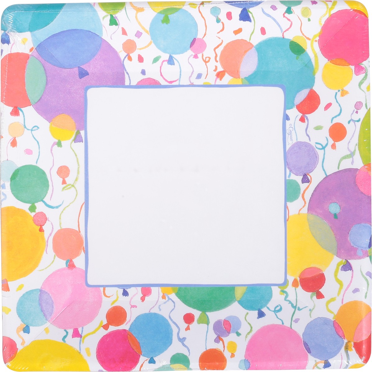 slide 4 of 11, Caspari 7 Inch Balloons and Confetti Salad/Dinner Plates 8 ea, 8 ct