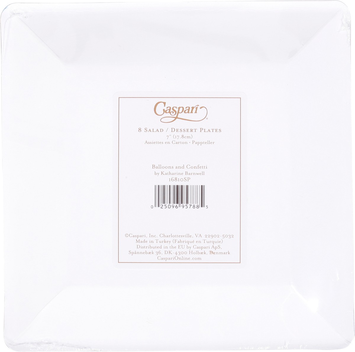 slide 8 of 11, Caspari 7 Inch Balloons and Confetti Salad/Dinner Plates 8 ea, 8 ct