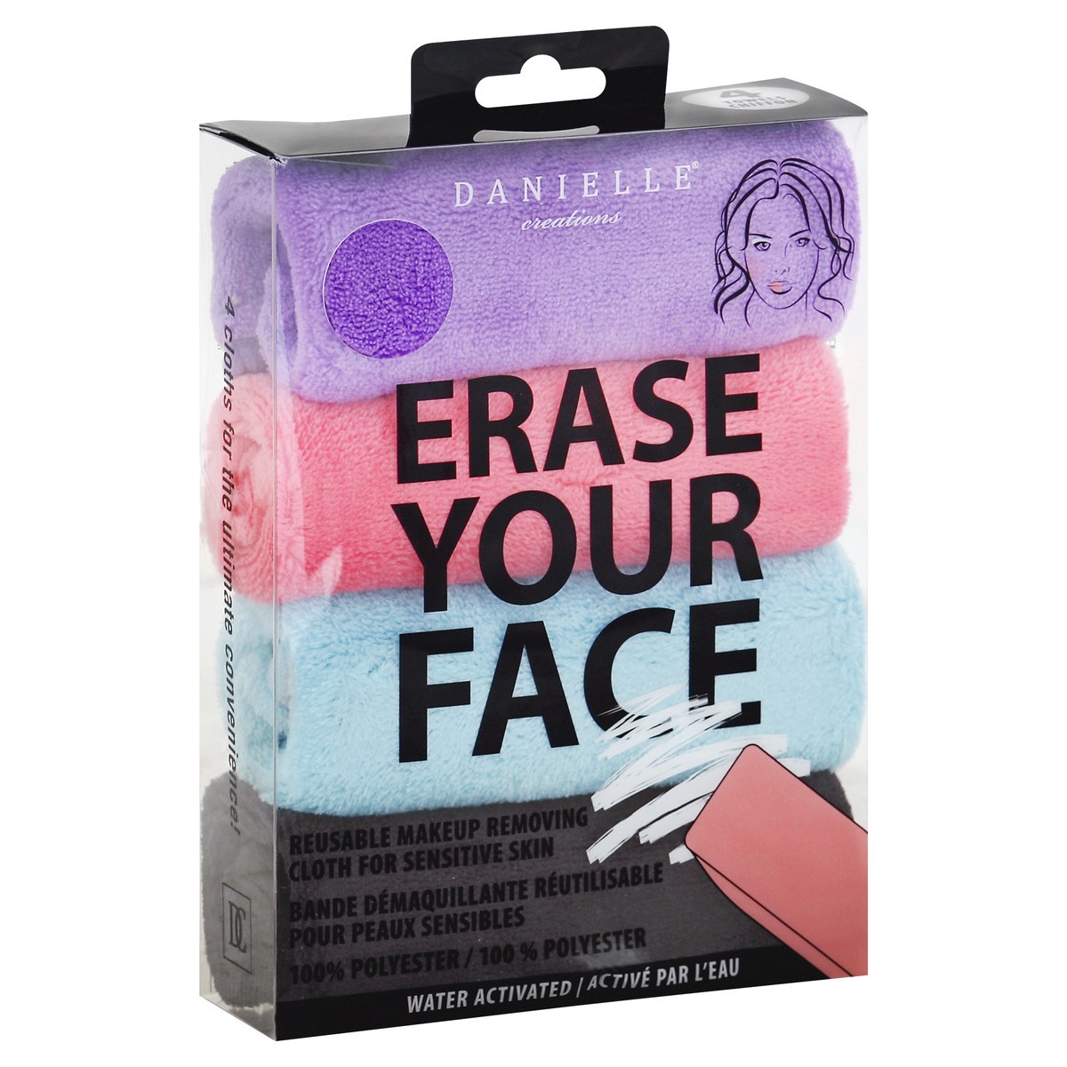 slide 4 of 5, Danielle Makeup Removing Cloth 4 ea, 4 ct