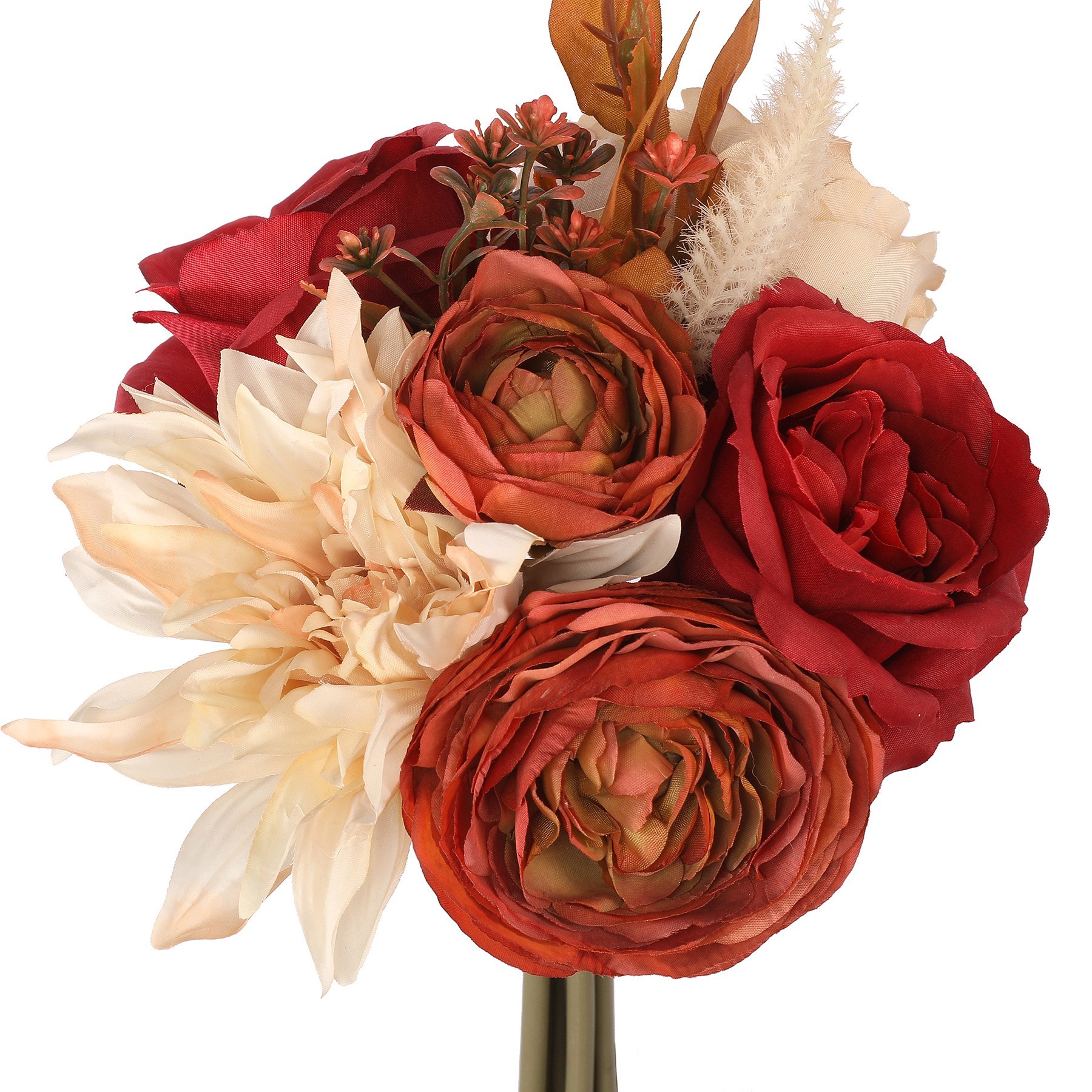 slide 2 of 2, 10" Red & Cream Ranunculus & Rose Bouquet By Ashland, 7 in x 7 in x 10 in