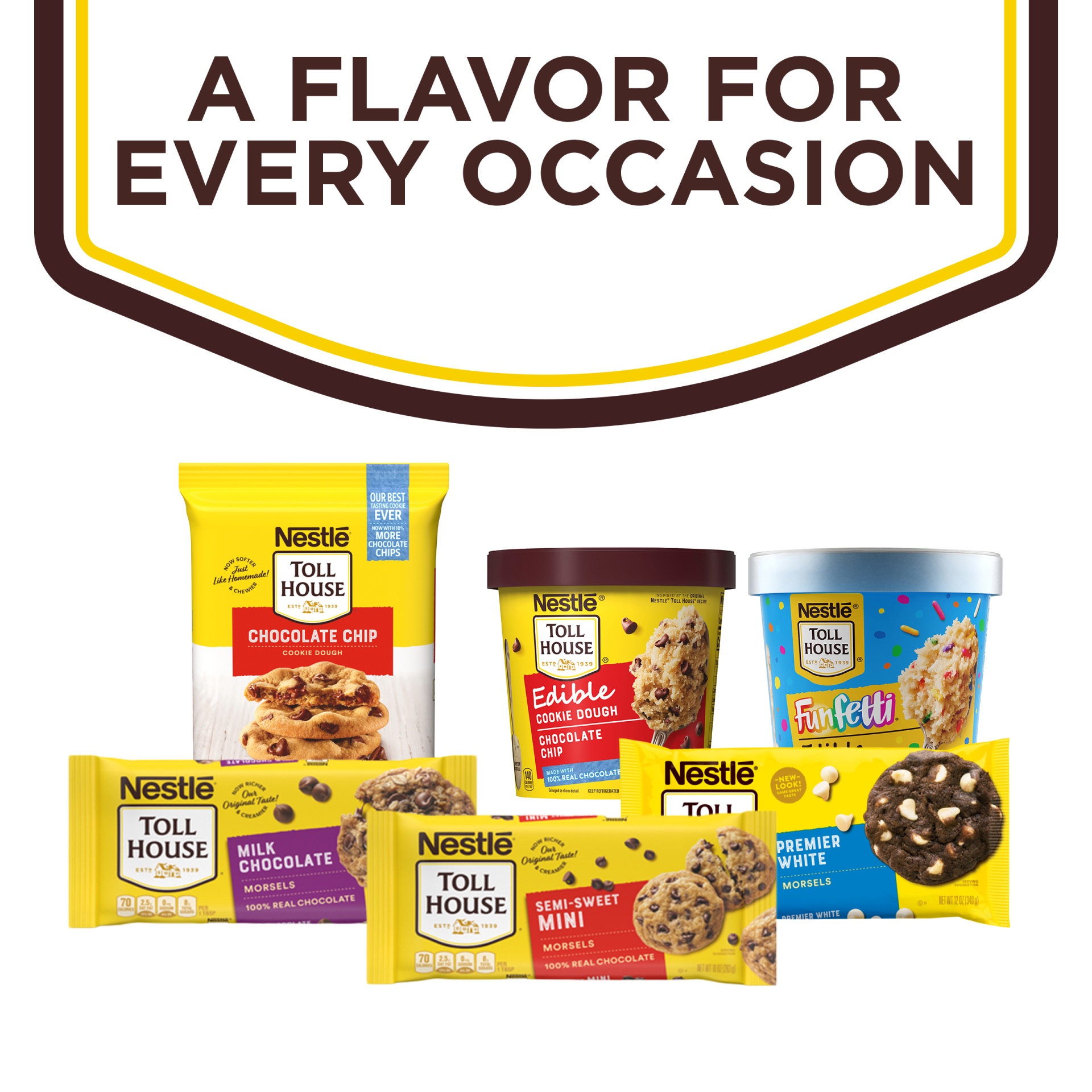 slide 6 of 6, Nestlé Toll House Scoop & Bake Chocolate Chip Cookie Dough Tub, 32 oz