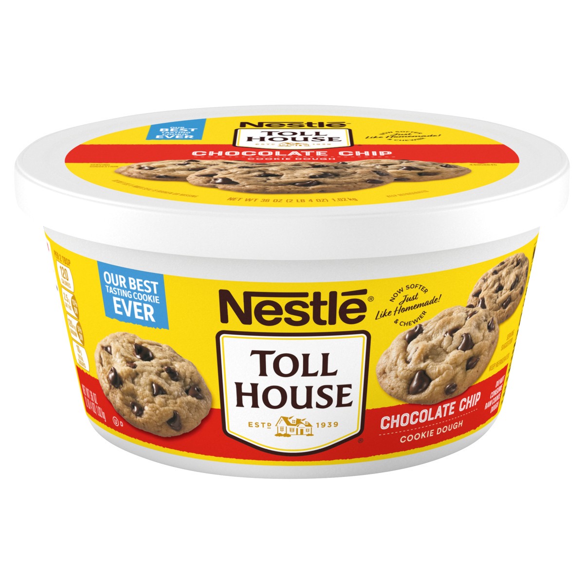 slide 1 of 7, Toll House Chocolate Chip Cookie Dough - 36 oz, 36 oz