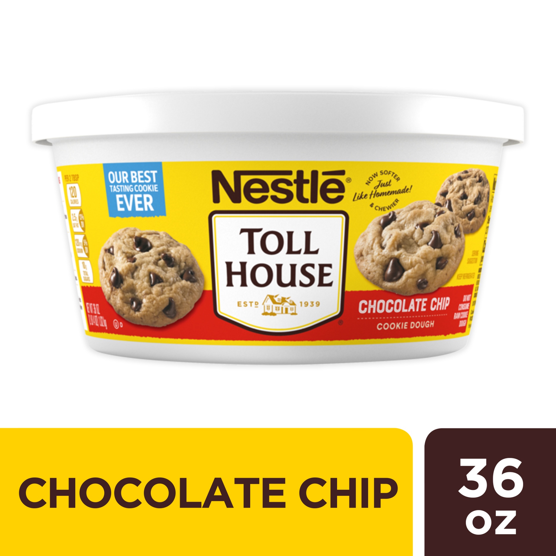 slide 1 of 6, Nestlé Toll House Scoop & Bake Chocolate Chip Cookie Dough Tub, 32 oz