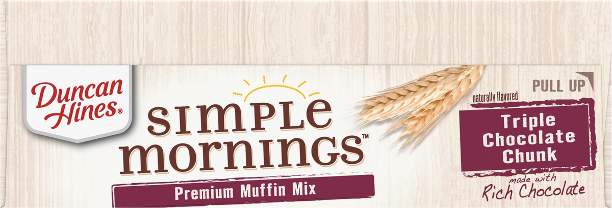 slide 7 of 9, Duncan Hines Simple Mornings Premium Triple Chocolate Chunk Muffin Mix 18.2 oz, 18.2 oz