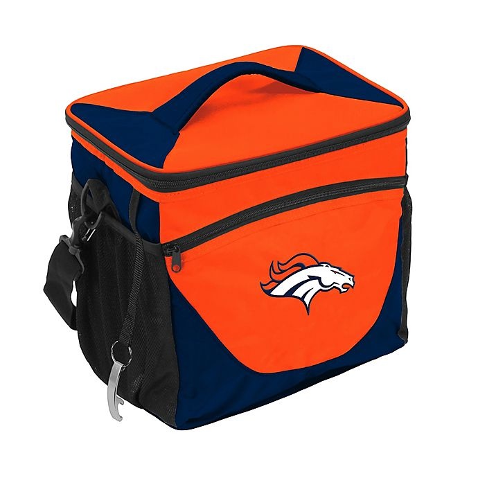 slide 1 of 1, NFL Denver Broncos Cooler Bag - Carrot/Navy, 24 ct