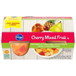 Kroger Cherry Mixed Fruit Cups In Juice