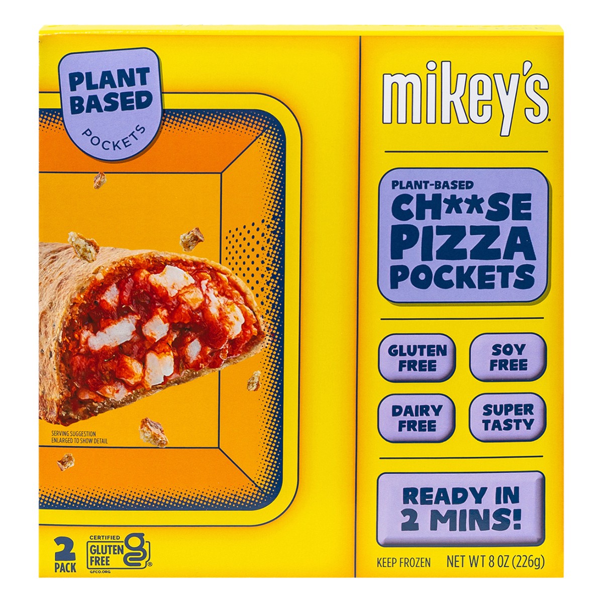 slide 1 of 9, Mikey's Cheese Pizza Pocket, 8 oz