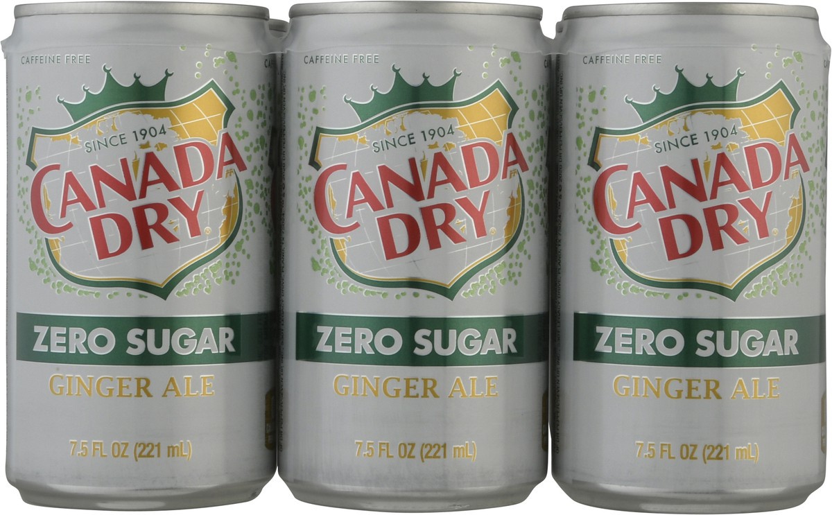 slide 1 of 11, Canada Dry Zero Sugar 6 Pack Ginger Ale Ginger Ale 6 ea - 6 ct, 6 ct