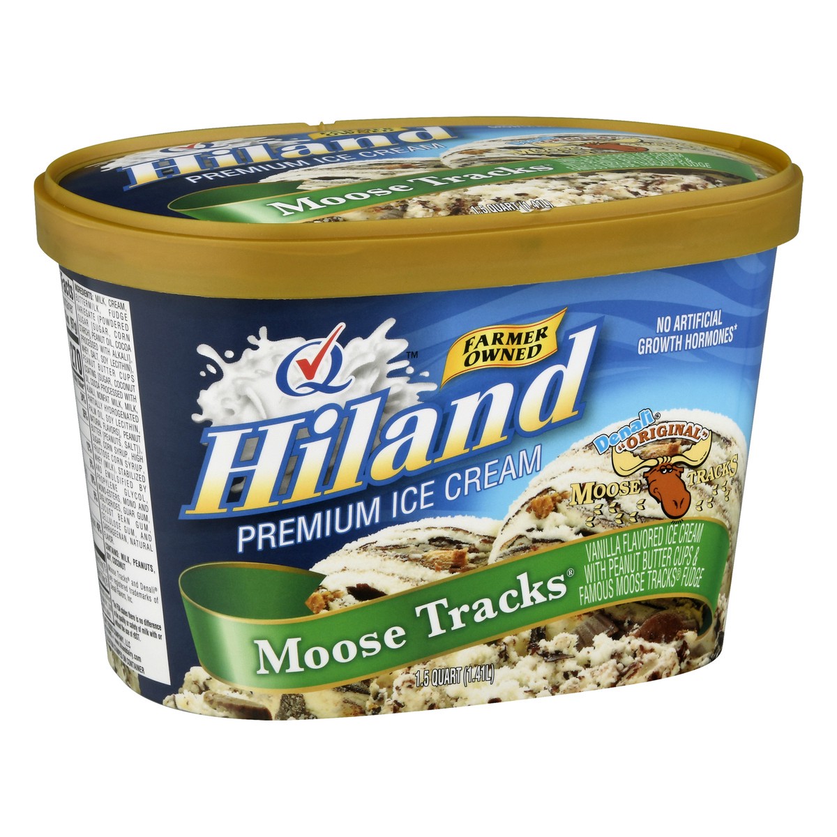 slide 4 of 13, Hiland Dairy Premium Moose Tracks Denali original Ice Cream 1.5 qt, 1.5 qt