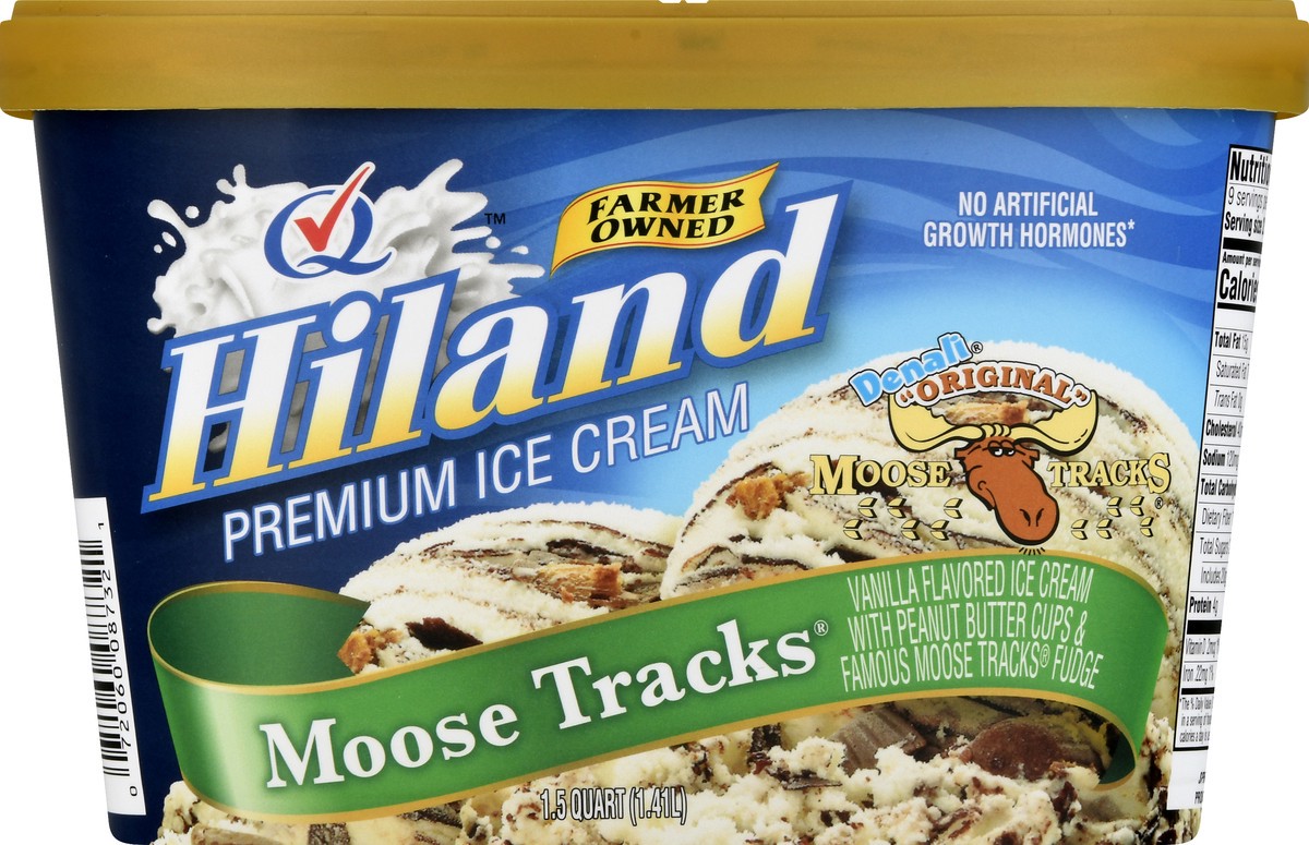 slide 11 of 13, Hiland Dairy Premium Moose Tracks Denali original Ice Cream 1.5 qt, 1.5 qt