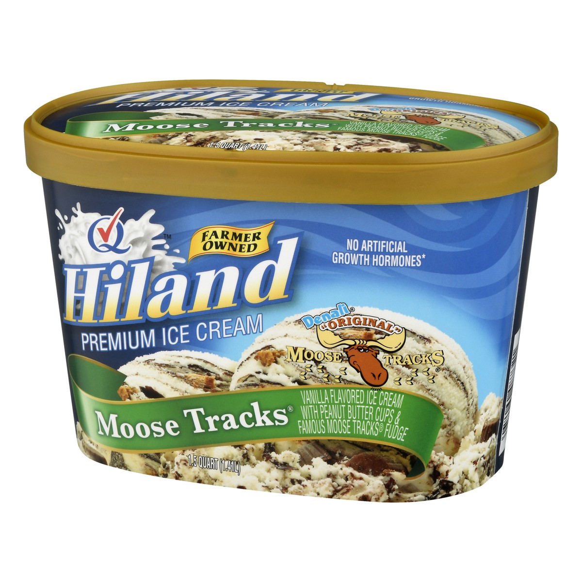 slide 13 of 13, Hiland Dairy Premium Moose Tracks Denali original Ice Cream 1.5 qt, 1.5 qt