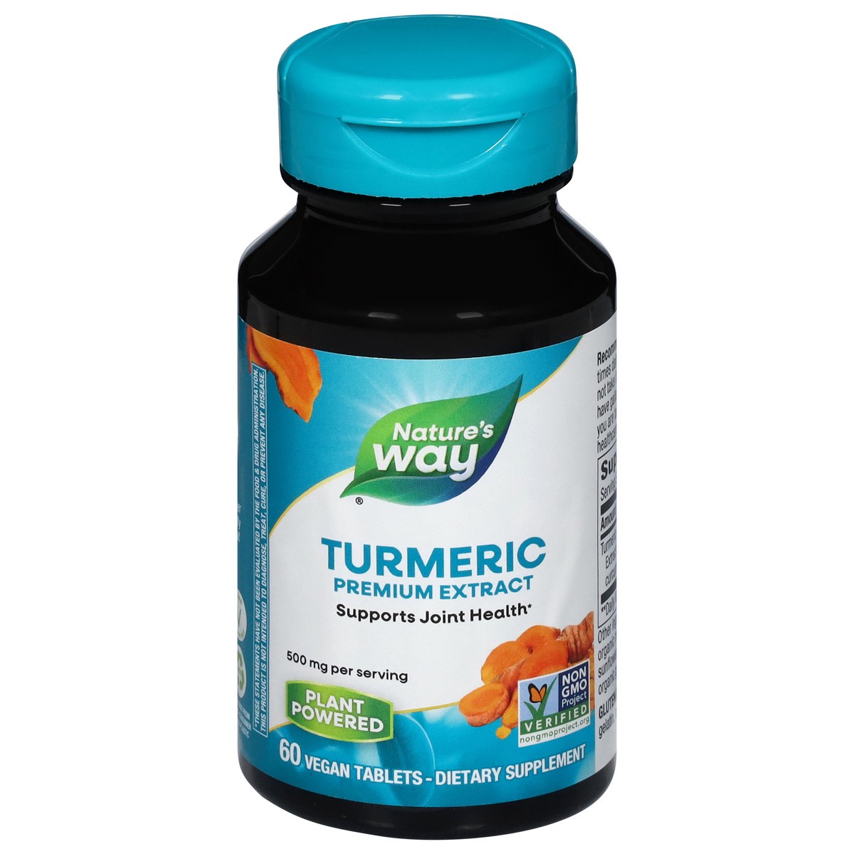 slide 1 of 5, Nature's Way 500 mg Turmeric 60 Vegan Tablets, 60 ct