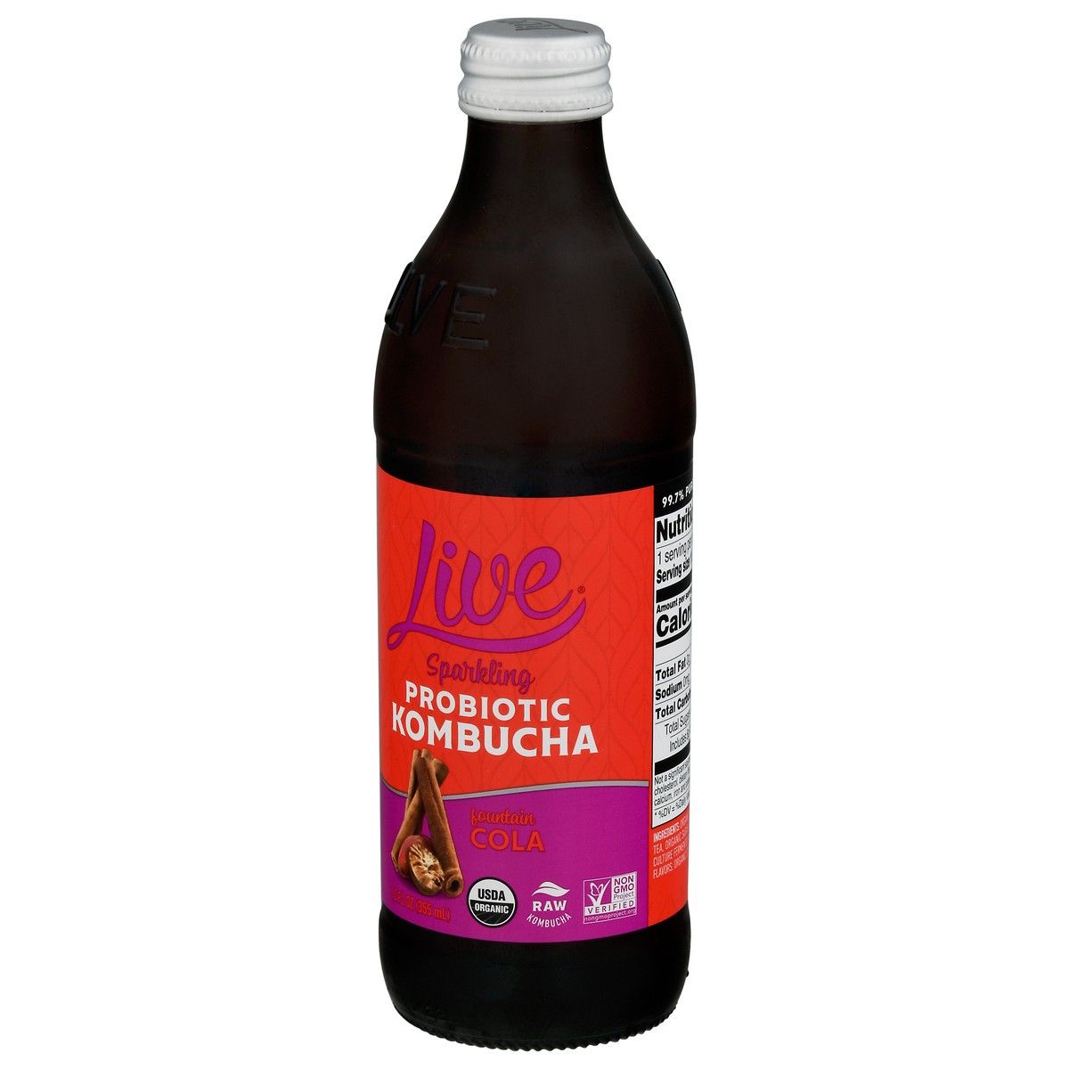 slide 3 of 9, Live Sparkling Fountain Cola Probiotic Kombucha 12 fl oz, 12 fl oz