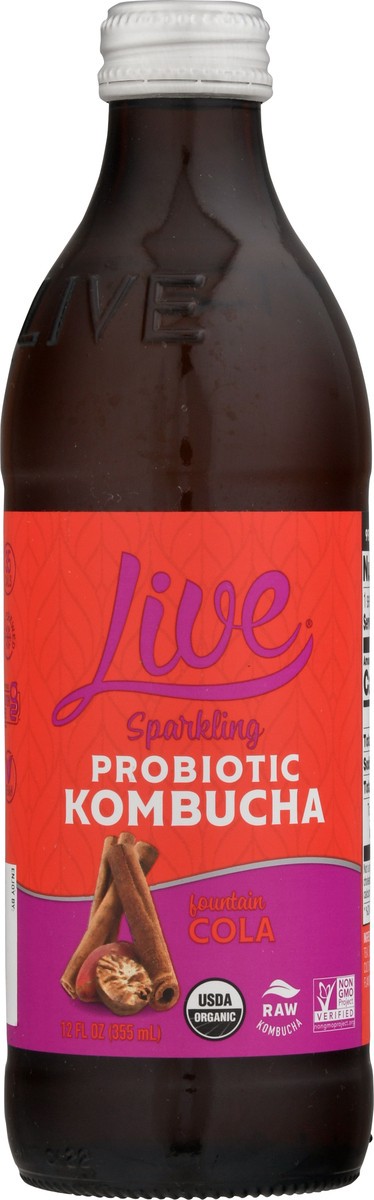 slide 6 of 9, Live Sparkling Fountain Cola Probiotic Kombucha 12 fl oz, 12 fl oz