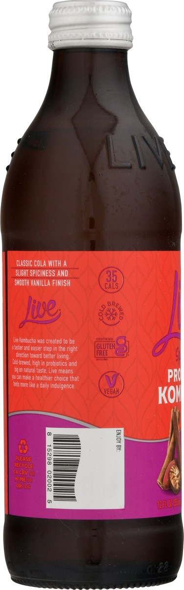 slide 7 of 9, Live Sparkling Fountain Cola Probiotic Kombucha 12 fl oz, 12 fl oz