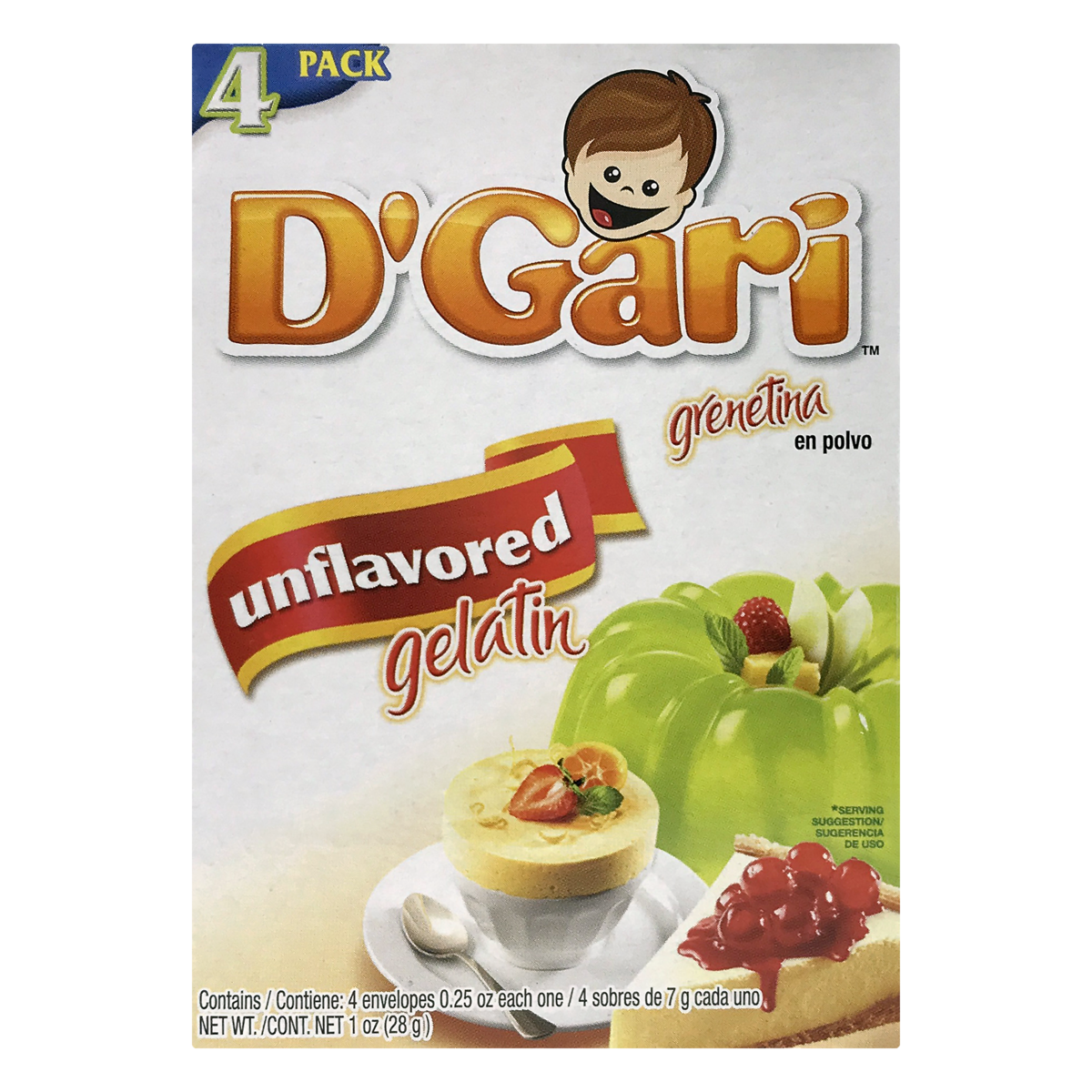 slide 1 of 1, D'Gari Dgari Unflavored Gelatin, 1 oz
