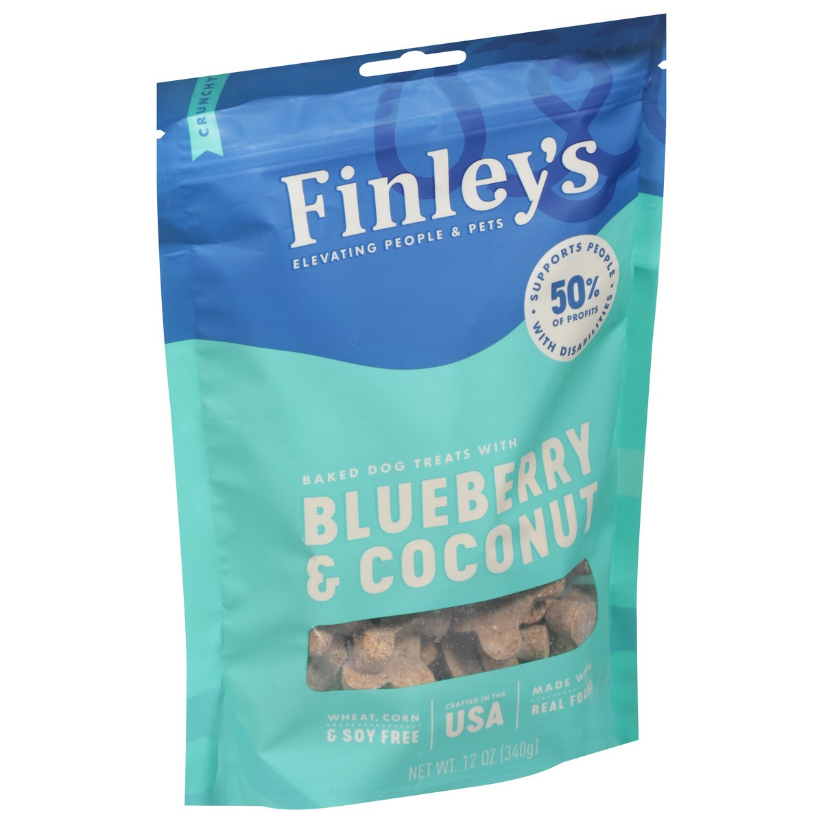 slide 6 of 9, Finley's Finleys Biscuit Dog Blueberry Coconut, 