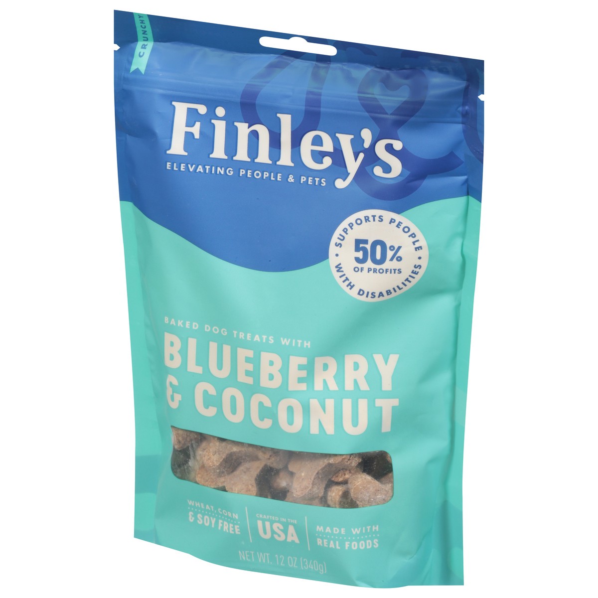 slide 5 of 9, Finley's Finleys Biscuit Dog Blueberry Coconut, 