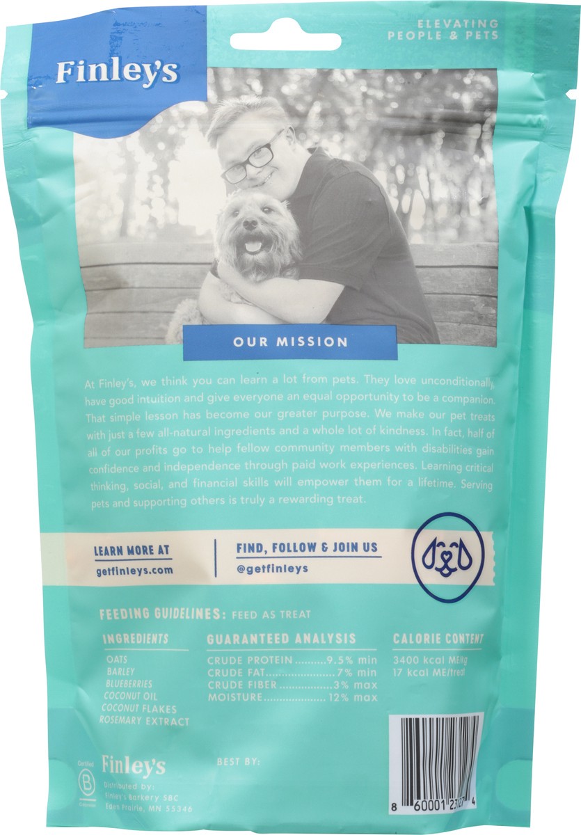 slide 8 of 9, Finley's Finleys Biscuit Dog Blueberry Coconut, 