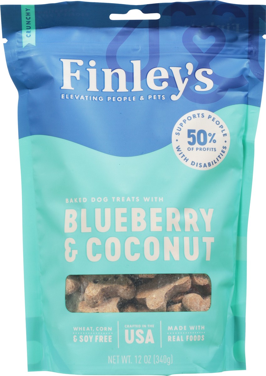 slide 3 of 9, Finley's Finleys Biscuit Dog Blueberry Coconut, 
