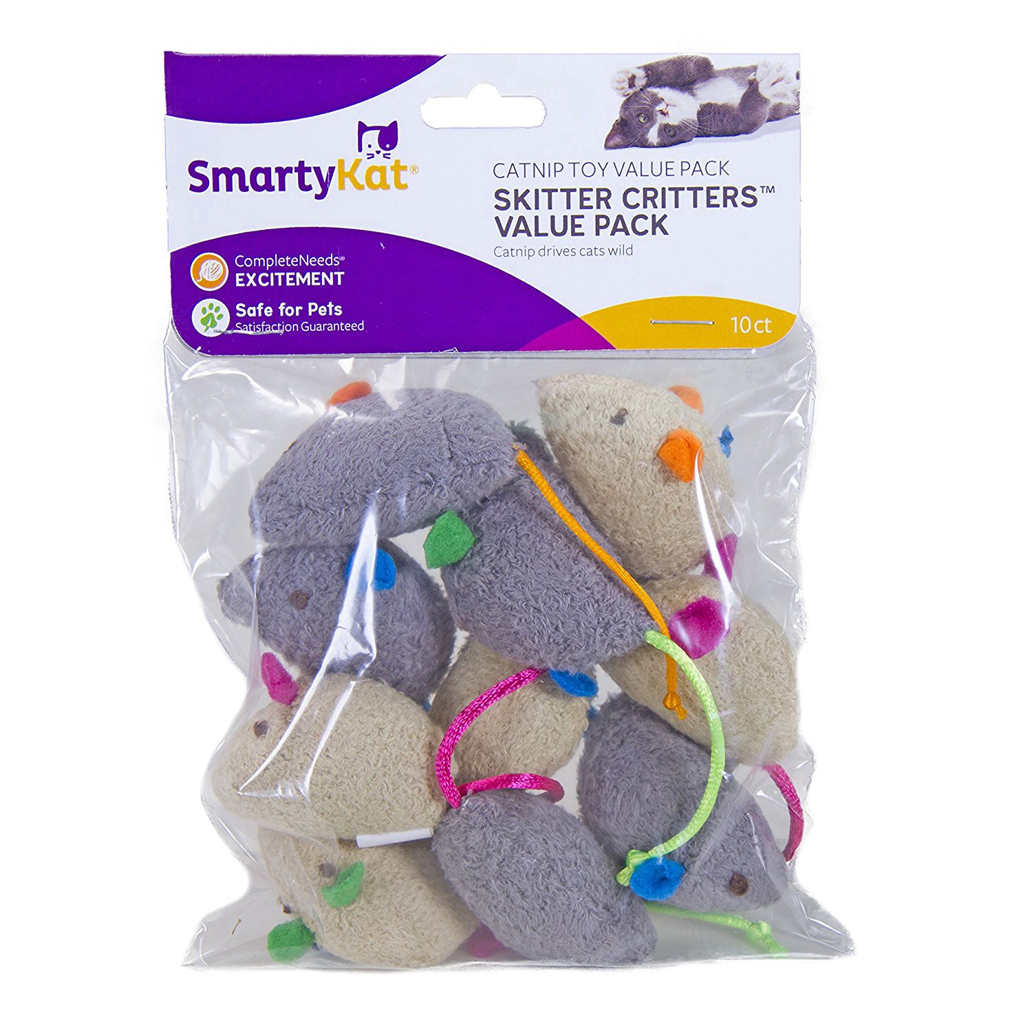 slide 1 of 1, SmartyKat Skitter Critters Value Pack, 10 ct